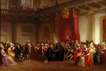 Benjamin Franklin erscheint vor dem Geheimen Rat